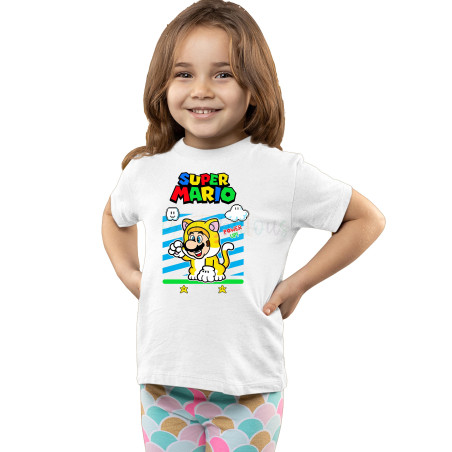 Printabulous® Kids Gaming Power-Up Super Mario Printed Unisex T-Shirts D10