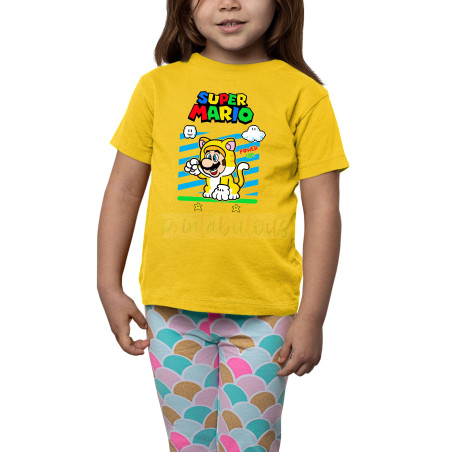 Printabulous® Kids Gaming Power-Up Super Mario Printed Unisex T-Shirts D10