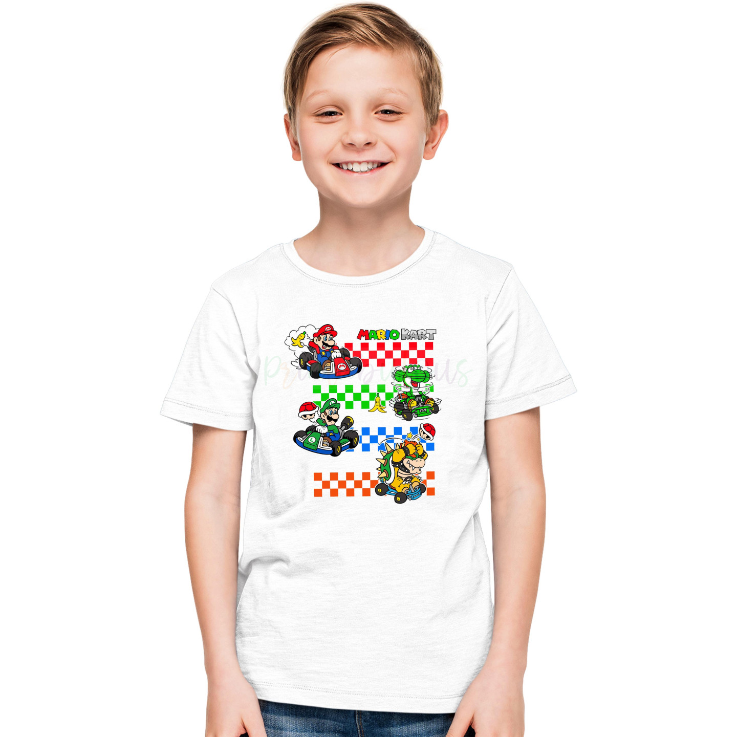 Printabulous® Kids Gaming Power-Up Super Mario Printed Unisex T-Shirts D12