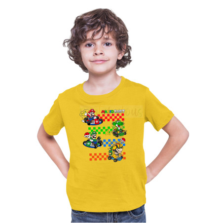 Printabulous® Kids Gaming Power-Up Super Mario Printed Unisex T-Shirts D12