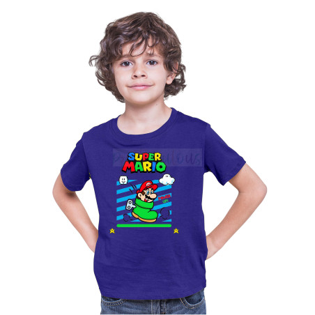 Printabulous® Kids Gaming Power-Up Super Mario Printed Unisex T-Shirts D13