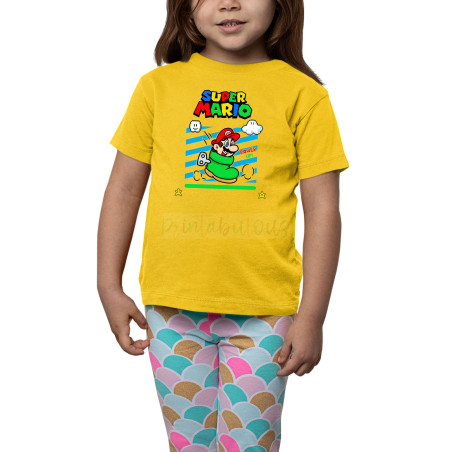 Printabulous® Kids Gaming Power-Up Super Mario Printed Unisex T-Shirts D13