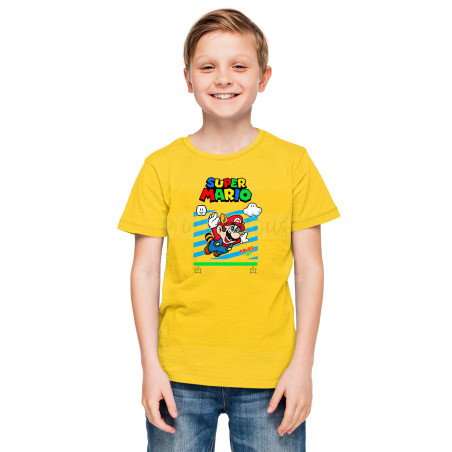 Printabulous® Kids Gaming Power-Up Super Mario Printed Unisex T-Shirts D15