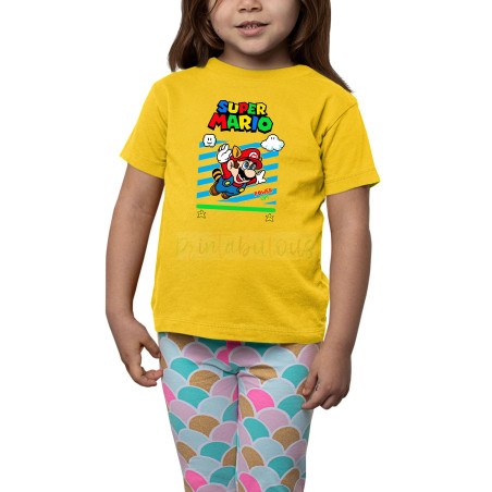 Printabulous® Kids Gaming Power-Up Super Mario Printed Unisex T-Shirts D15