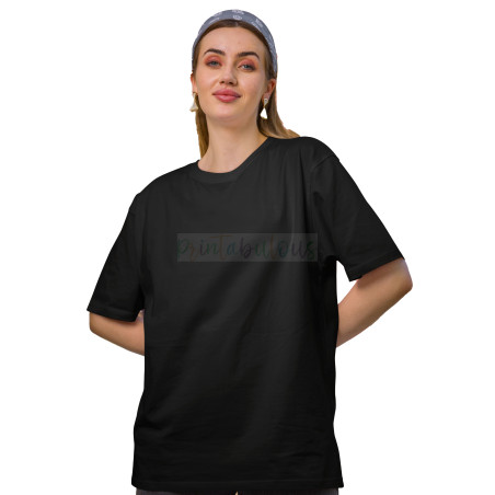 Printabulous® Oversized Pure Cotton Bio-Washed Half-Sleeve T-Shirt