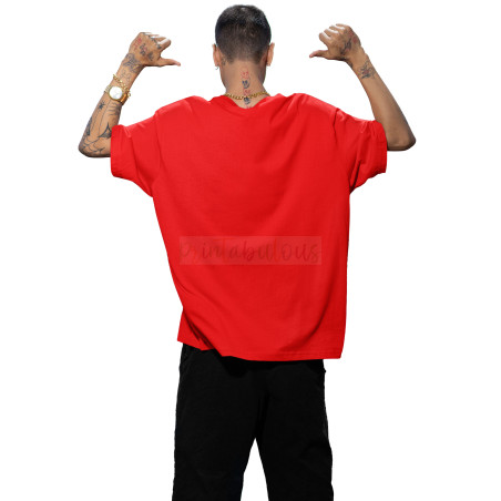 Printabulous® Oversized Pure Cotton Bio-Washed Half-Sleeve T-Shirt