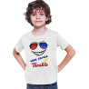 Here Comes Trouble Pure Cotton Unisex Kids T-Shirt D2