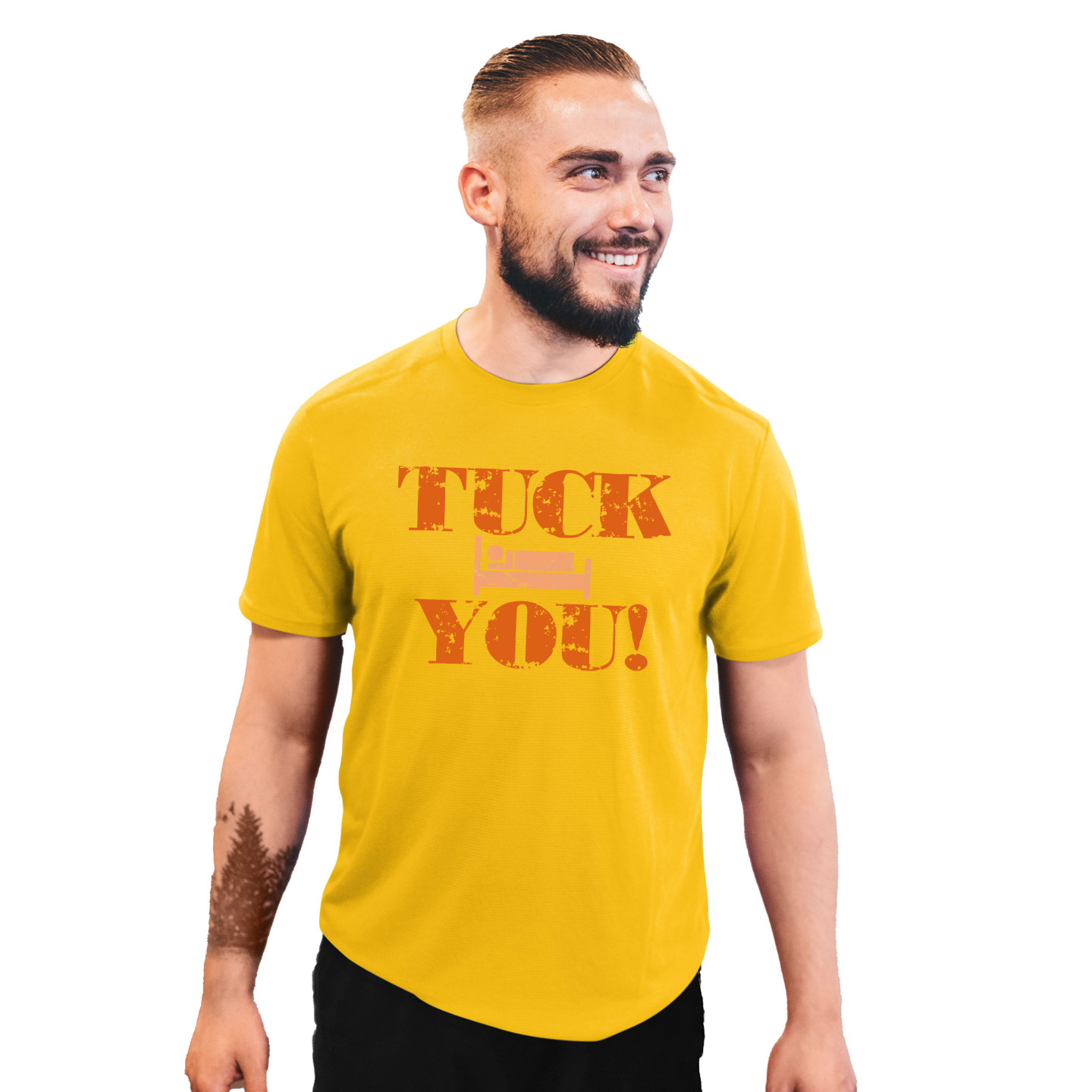 Tuck You Half Sleeves Round Neck T-Shirt for Adults Pure Cotton