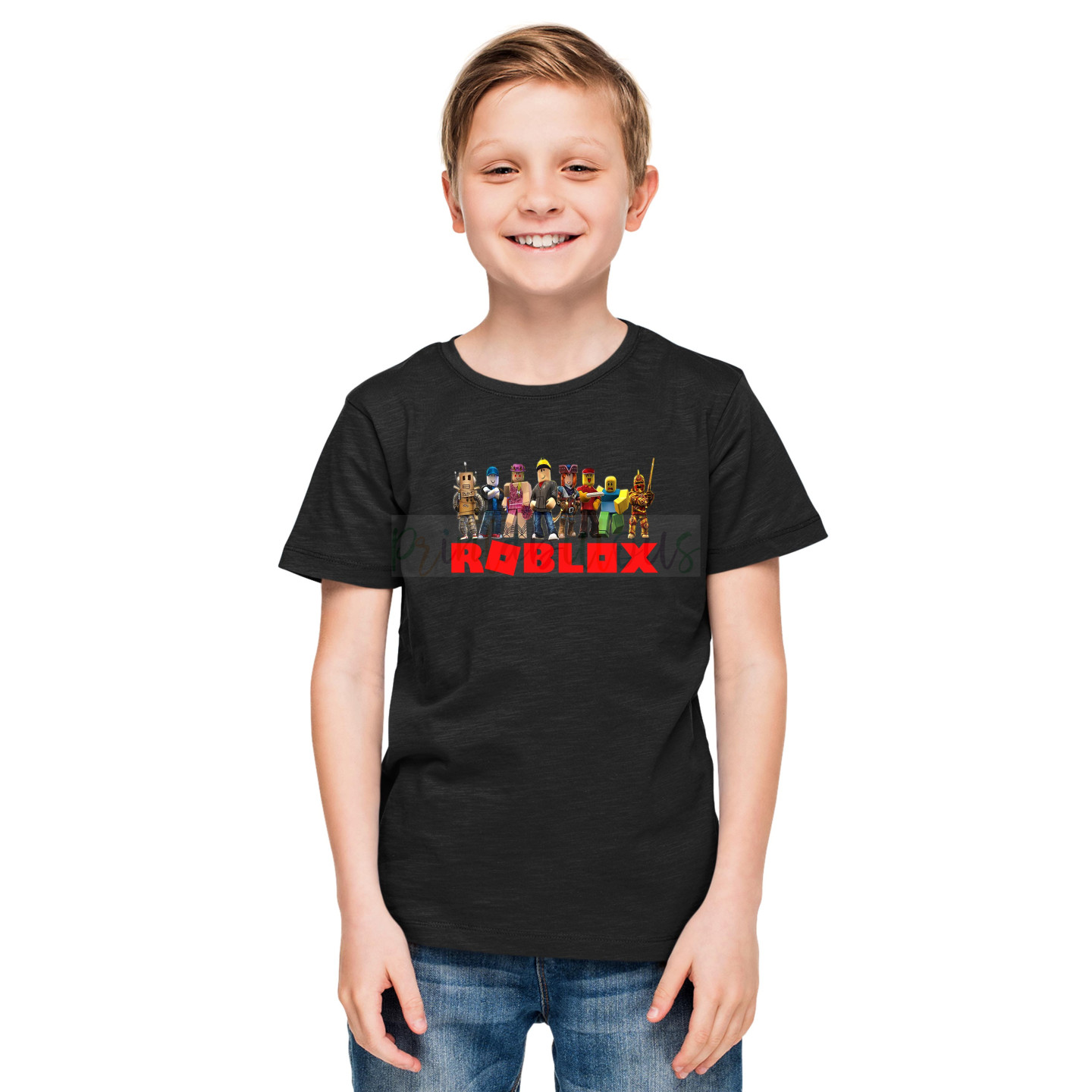 Roblox Half Sleeves Round Neck T-Shirt for Kids