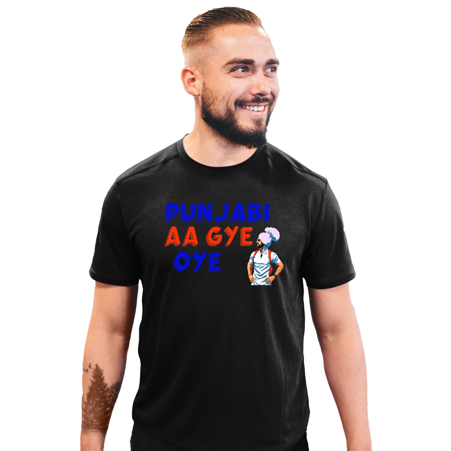 Quirky Hindi Streetwear Half Sleeves Pure Cotton T-Shirt for Adults D30