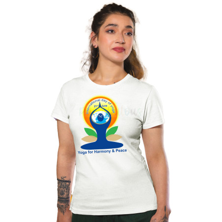 International Yoga Day Half Sleeve Round Neck T-Shirt – Pure Cotton,  Prints D2