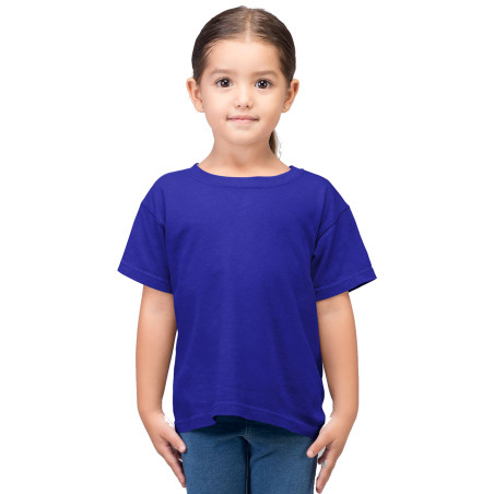 Pure Cotton Classic Round Neck Solid Colour Plain Half-Sleeve T-Shirt for Kids