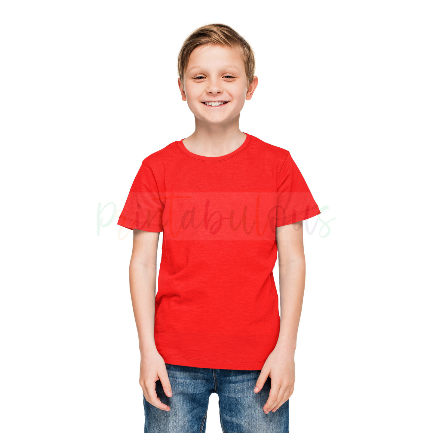 Pure Cotton Classic Round Neck Solid Colour Plain Half-Sleeve T-Shirt for Kids