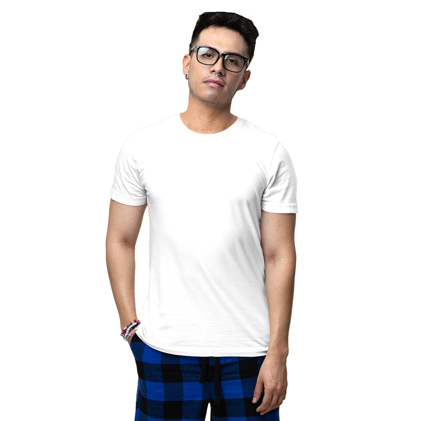 Pure Cotton Classic Round Neck Solid Colour Plain Half-Sleeve T-Shirt for Adults