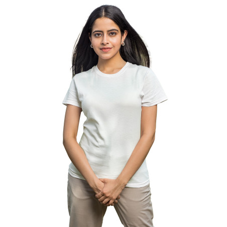 Pure Cotton Classic Round Neck Solid Colour Plain Half-Sleeve T-Shirt for Adults