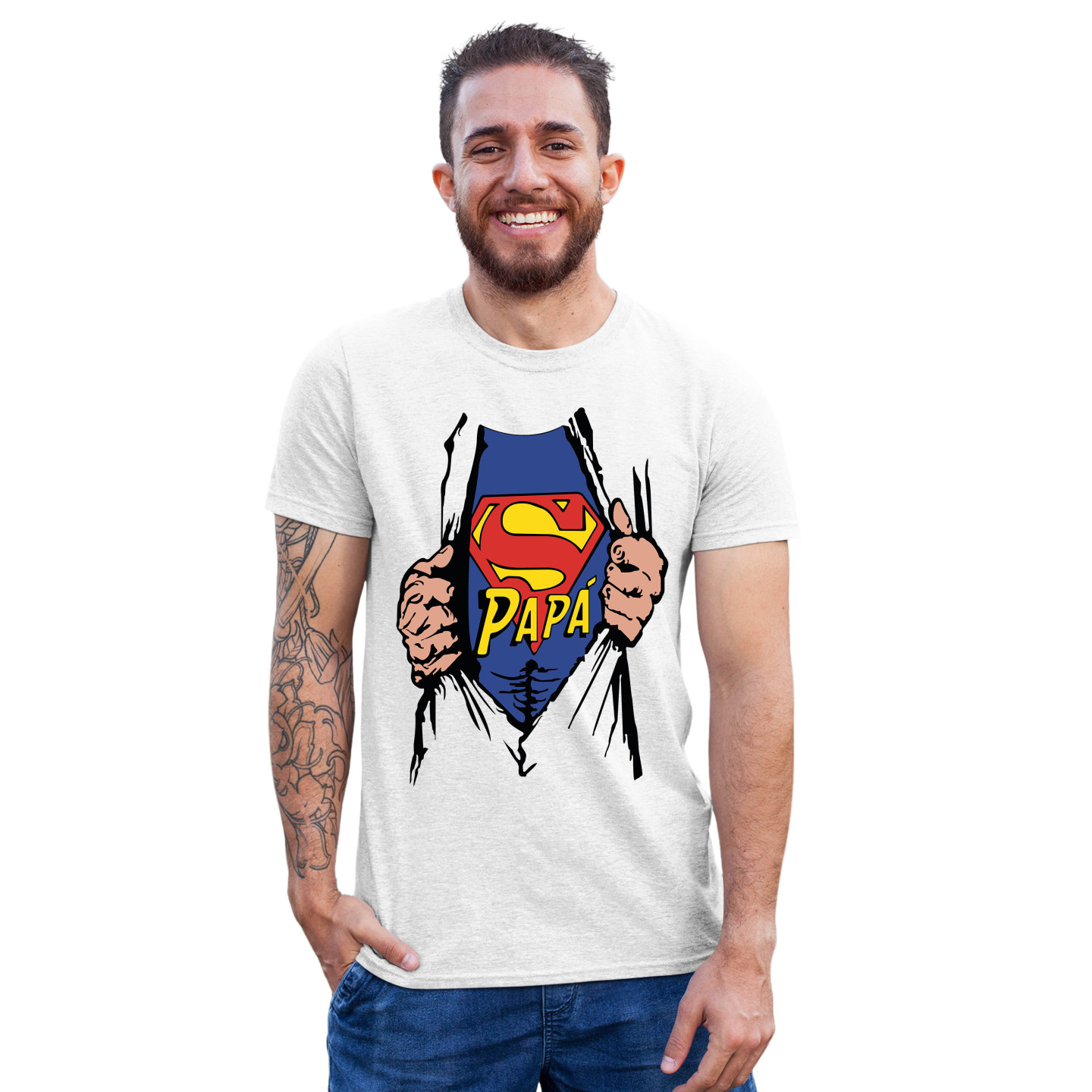 Super Dad Celebration Tee - Comfort & Style for Every Superhero Dad Pure Cotton T-shirt Unisex latest print D8