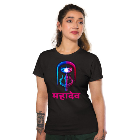 Printabulous®  Shiv Ji  Print Unisex Pure Cotton Half Sleeves T-Shirt Adults D-5