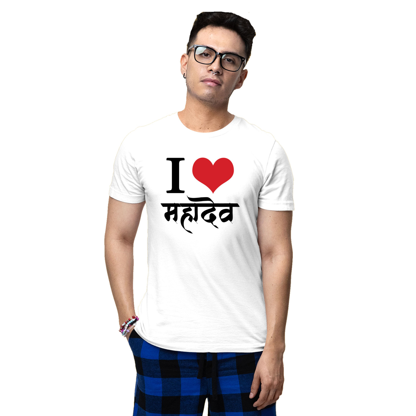 Printabulous®  Shiv Ji  Print Unisex Pure Cotton Half Sleeves T-Shirt Adults D-9