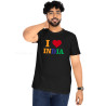 I Love My India T-Shirt Pure Cotton Half Sleeve Round Neck T-Shirts For Adult D1