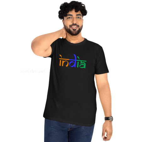 I Love My India T-Shirt Pure Cotton Half Sleeve Round Neck T-Shirts For Adult D3