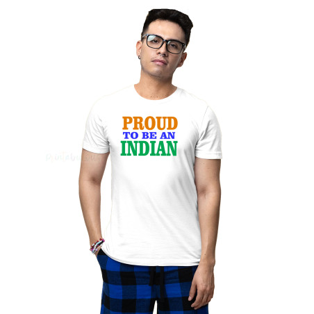 I Love My India T-Shirt Pure Cotton Half Sleeve Round Neck T-Shirts For Adult D6
