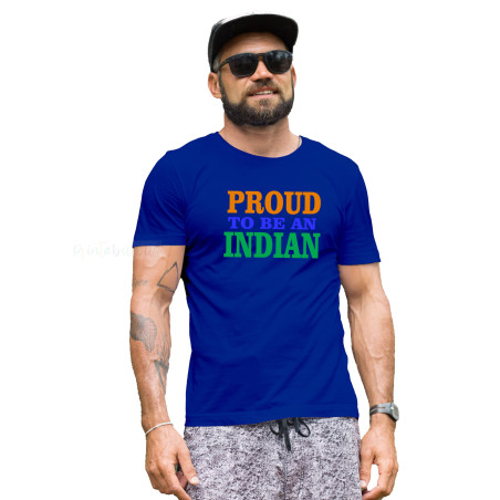 I Love My India T-Shirt Pure Cotton Half Sleeve Round Neck T-Shirts For Adult D6