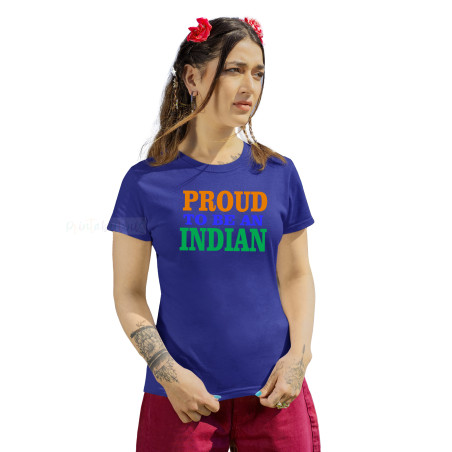 I Love My India T-Shirt Pure Cotton Half Sleeve Round Neck T-Shirts For Adult D6
