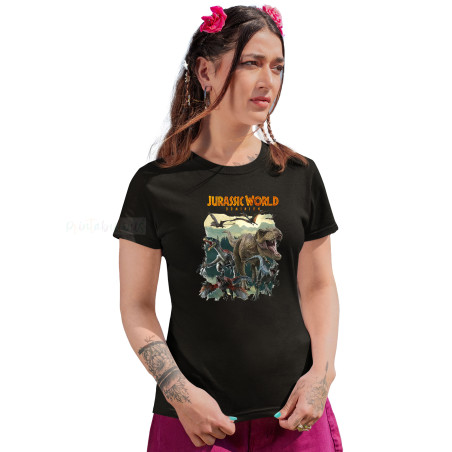 Jurassic Park T-Shirt  Half Sleeve Round Neck T-Shirt D4