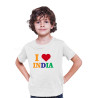 I Love My India T-Shirt Pure Cotton Half Sleeve Round Neck T-Shirts For Kids D1