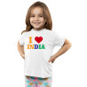 I Love My India T-Shirt Pure Cotton Half Sleeve Round Neck T-Shirts For Kids D1