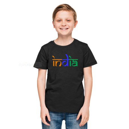 I Love My India T-Shirt Pure Cotton Half Sleeve Round Neck T-Shirts For Kids D3