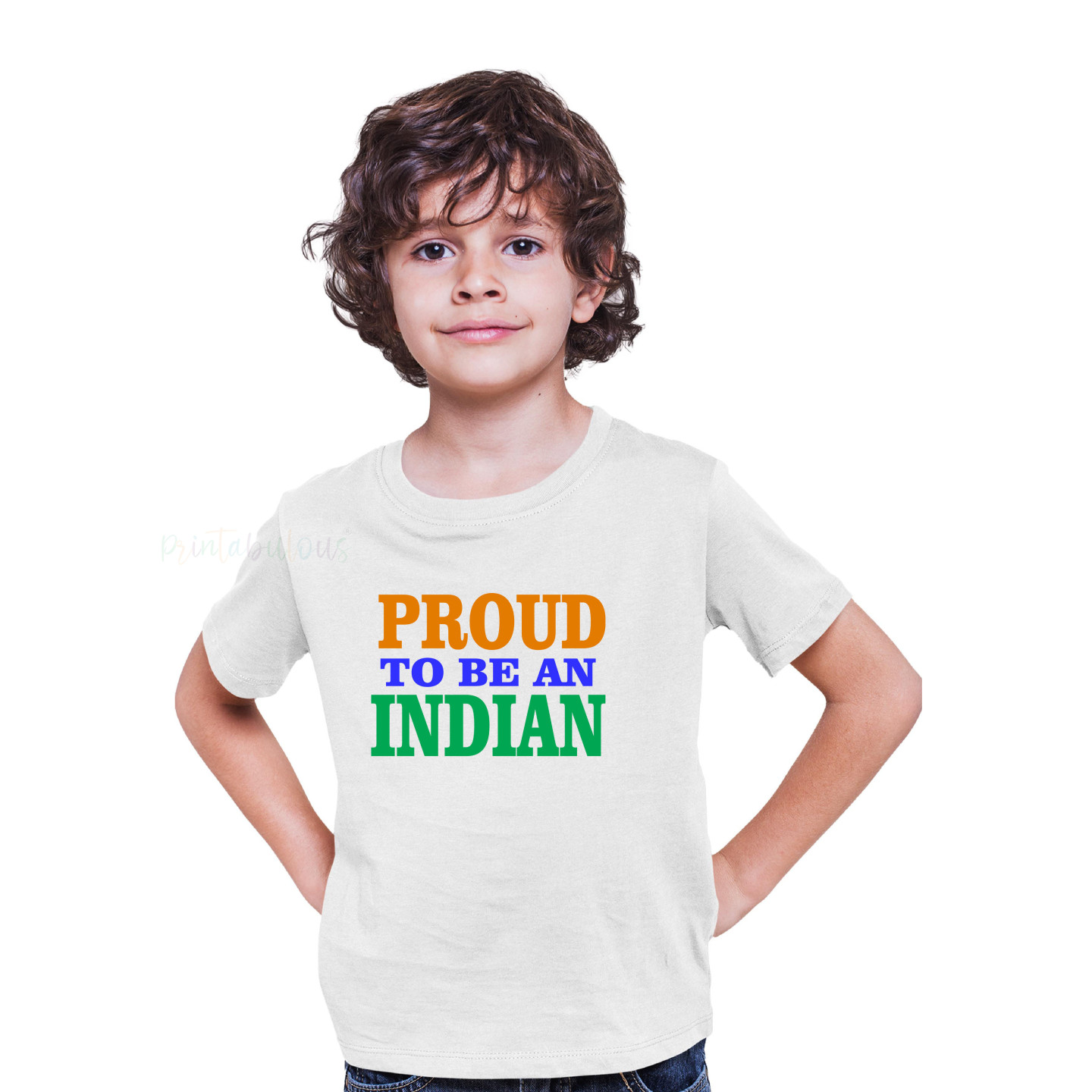 I Love My India T-Shirt Pure Cotton Half Sleeve Round Neck T-Shirts For Kids D6