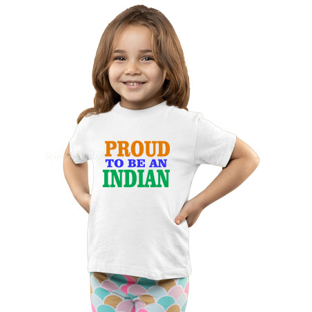 I Love My India T-Shirt Pure Cotton Half Sleeve Round Neck T-Shirts For Kids D6