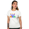 I Love My India T-Shirt Pure Cotton Half Sleeve Round Neck T-Shirts For Adult D5