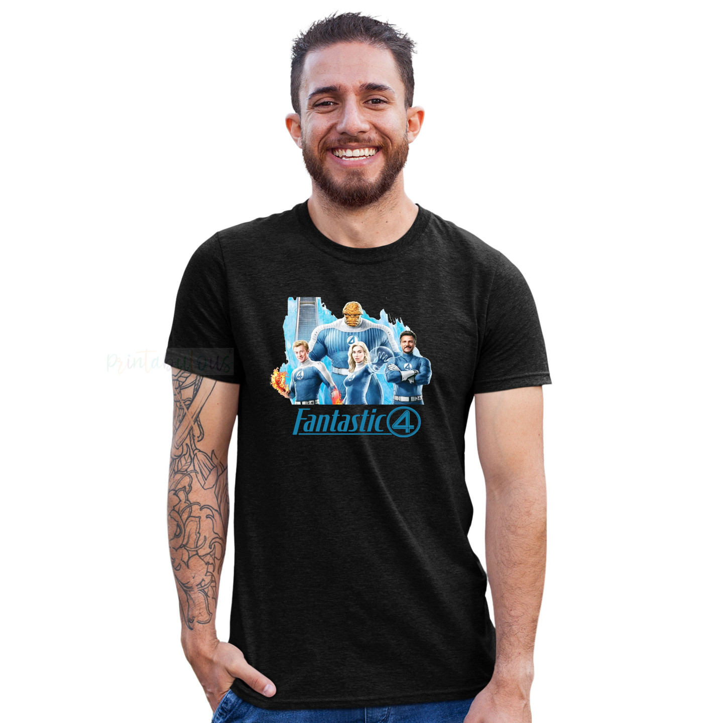 Fantastic Four Pure Cotton T-Shirt Latest Prints Pure Cotton for Adults D3