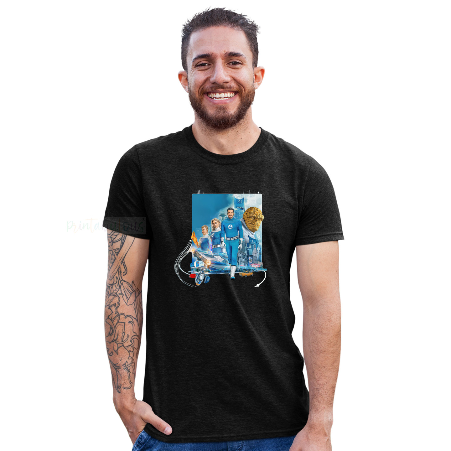 Fantastic Four Pure Cotton T-Shirt Latest Prints Pure Cotton for Adults D4