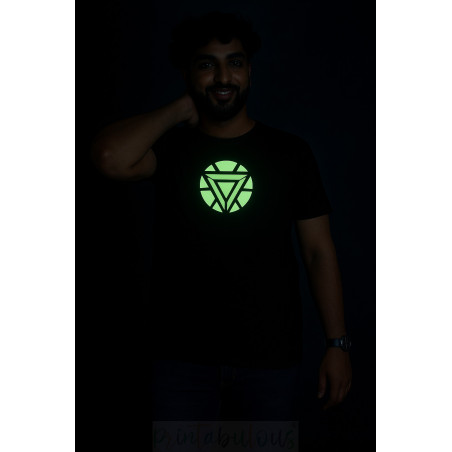 Pure Cotton Glow in the Dark T-Shirt Half Sleeves, Round Neck Adults D2