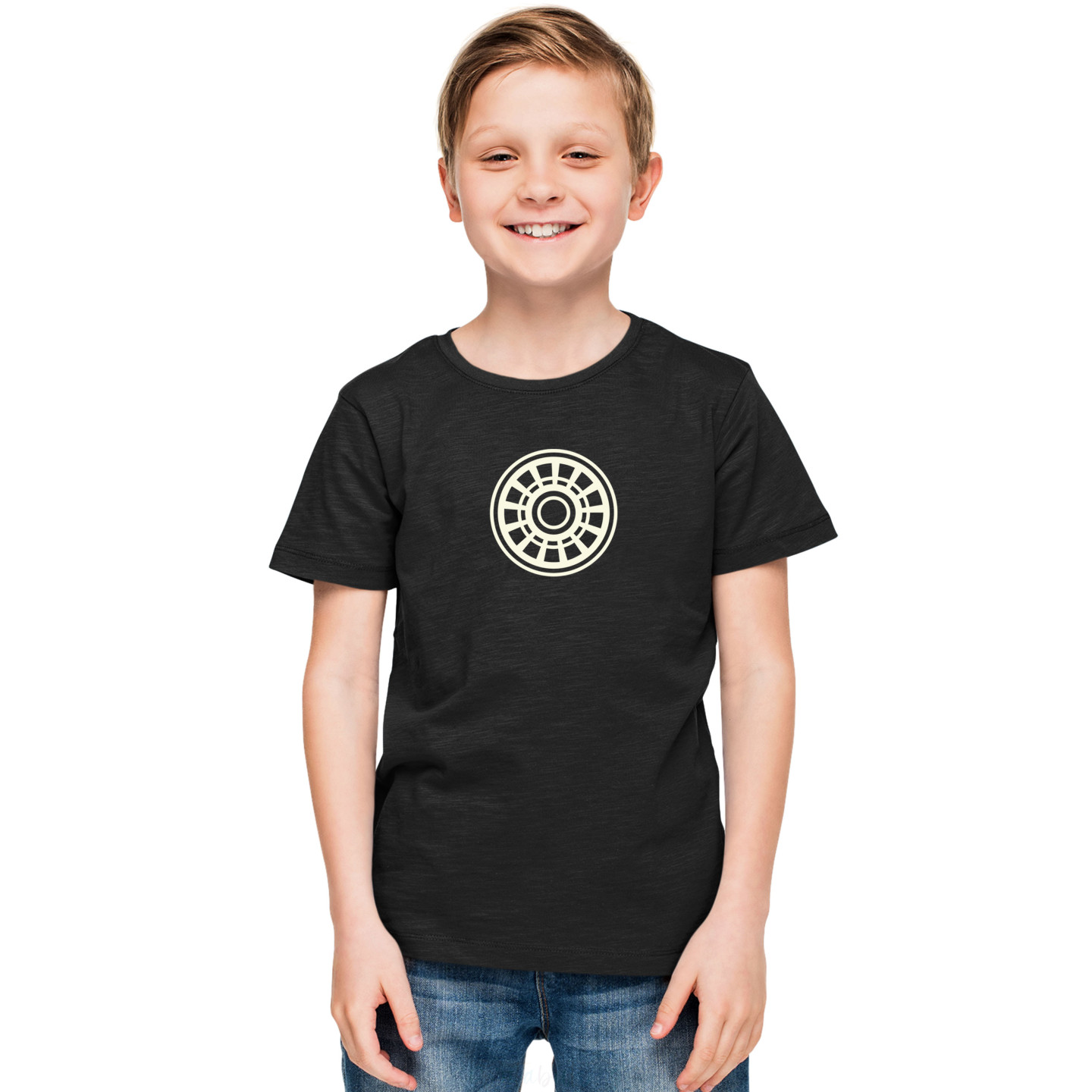 Pure Cotton Glow in the Dark T-Shirt Half Sleeves, Round Neck Kids D1