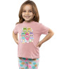 Labubu Girls Round Neck Pure Cotton T-Shirt – Half Sleeves, Colorful Print DL2