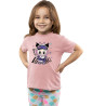 Labubu Girls Round Neck Pure Cotton T-Shirt – Half Sleeves, Colorful Print DL6