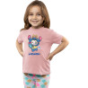 Labubu Girls Round Neck Pure Cotton T-Shirt – Half Sleeves, Colorful Print DL8
