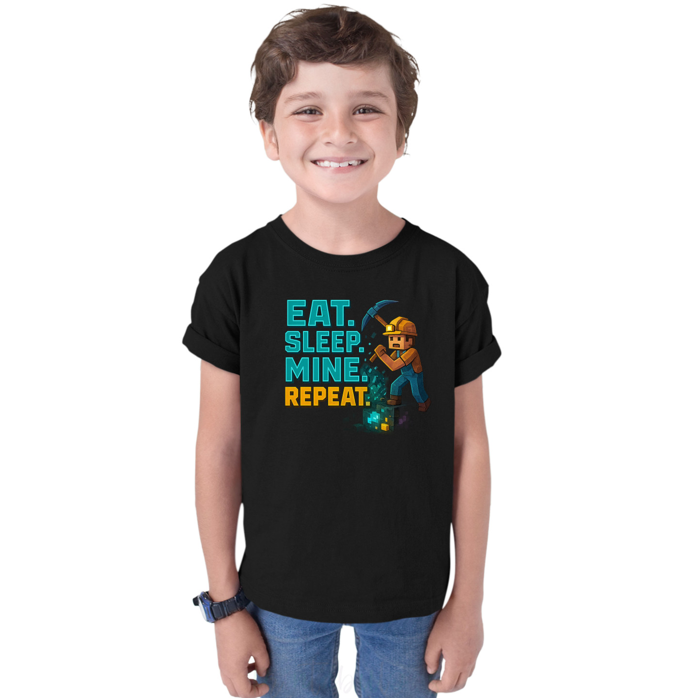 Kids Gamer Mode Half-Sleeve Pure Cotton T-Shirt Latest Print MineD1