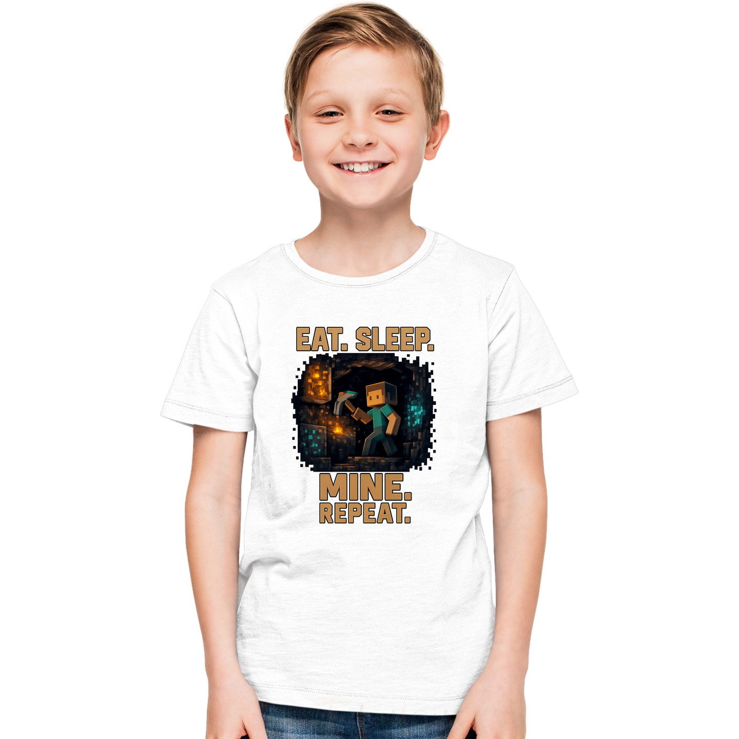 Kids Gamer Mode Half-Sleeve Pure Cotton T-Shirt Latest Print MineD3