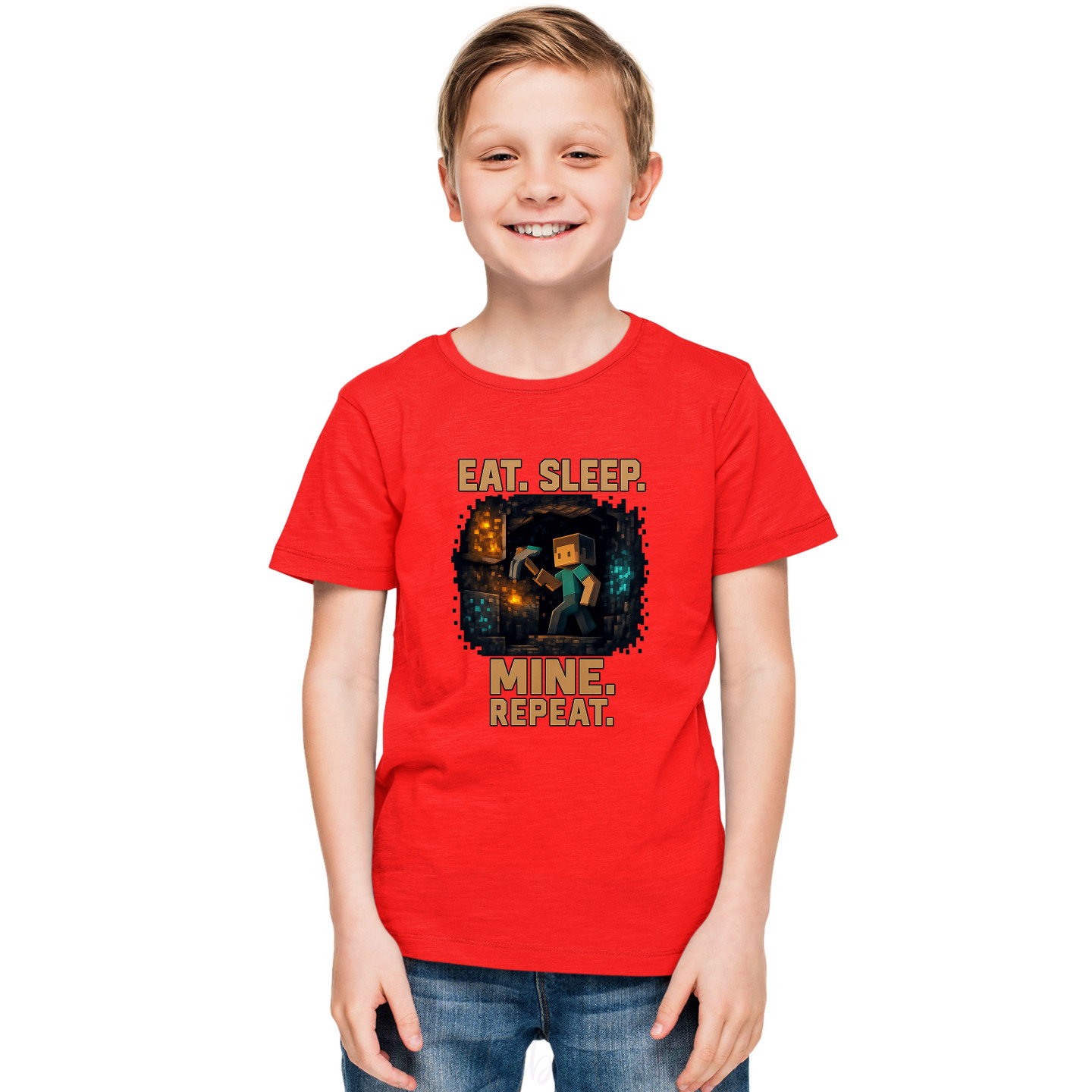Kids Gamer Mode Half-Sleeve Pure Cotton T-Shirt Latest Print MineD3
