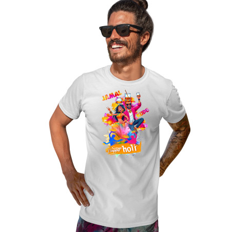 Unisex Happy Holi Tshirt for Adults | Quick Dry | 1Pc | D4