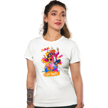 Unisex Happy Holi Tshirt for Adults | Quick Dry | 1Pc | D4