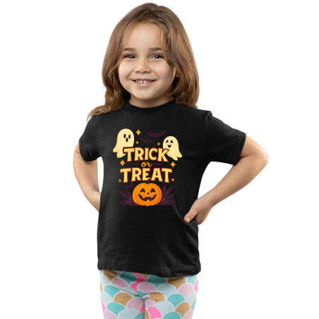 Kids Halloween Printed T-Shirt – Half Sleeves, Round Neck, Pure Cotton D4