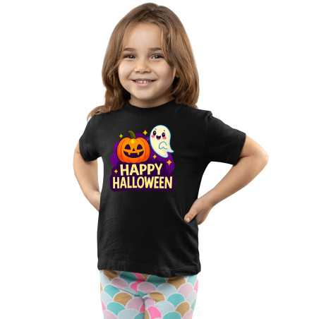 Kids Halloween Printed T-Shirt – Half Sleeves, Round Neck, Pure Cotton D5
