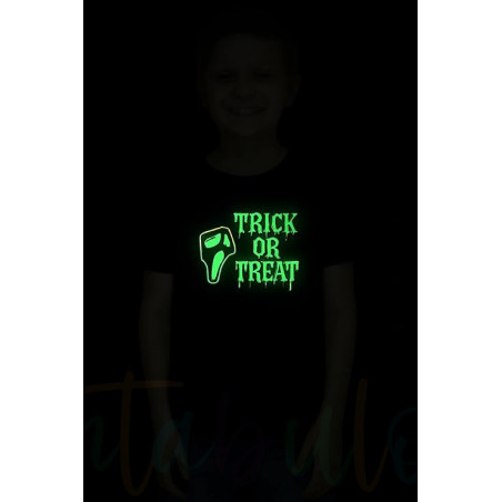 Pure Cotton Glow in the Dark T-Shirt Half Sleeves, Round Neck Kids D7