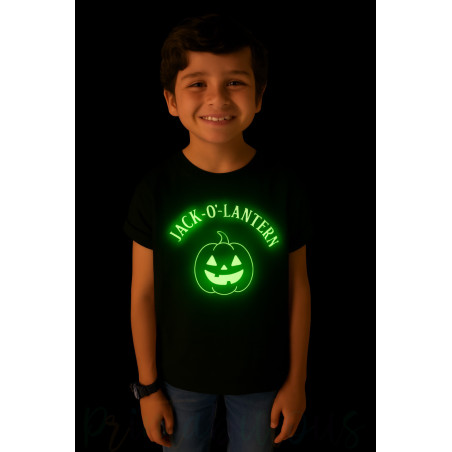 Pure Cotton Glow in the Dark T-Shirt Half Sleeves, Round Neck Kids D11